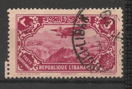 GRAND LIBAN - 1930-31 - Poste Aérienne PA N°YT. 42 - Avion 3pi Rose-lilas - Oblitéré / Used - Usados