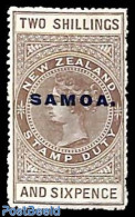 Samoa 1914 2/6sh, Stamp Out Of Set, Unused (hinged) - Samoa