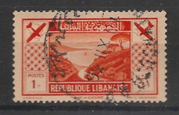 GRAND LIBAN - 1936 - Poste Aérienne PA N°YT. 50 - Avion 1pi Rouge - Oblitéré / Used - Used Stamps