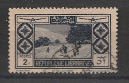 GRAND LIBAN - 1936 - Poste Aérienne PA N°YT. 51 - Avion 2pi Violet-noir - Oblitéré / Used - Gebruikt
