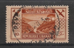 GRAND LIBAN - 1936 - Poste Aérienne PA N°YT. 54 - Avion 10pi Brun-orange - Oblitéré / Used - Gebraucht