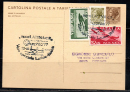 ITALIA REPUBBLICA ITALY REPUBLIC CARTOLINA POSTALE POSTAL CARD 22-10-1977 POSTA PARACADUTATA LA TINA - ROMA VIAGGIATA - Entero Postal