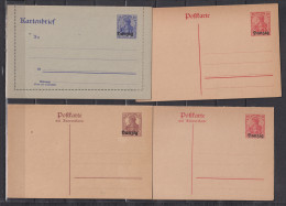 Danzig 1920 Ganzsachen Mit Aufdruck Partie K1,P1,P3,P4,P5 ** - Interi Postali