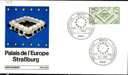 RFA Poste Obl Yv: 768 Mi:921 Palais De L'Europe Strassburg (TB Cachet à Date) Fdc Bonn 13-1-77 - 1971-1980