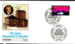 RFA Poste Obl Yv: 745 Mi:896 Bayreuther Festspiele (TB Cachet à Date) Fdc Bonn 14-7-76 - 1971-1980