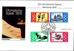 RFA Poste Obl Yv: 735/738 Jeux Olympiques D'été Montréal (TB Cachet à Date) Fdc Bonn 6-4-76 - 1971-1980