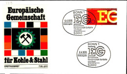 RFA Poste Obl Yv: 729 Mi:880 EG Für Kohle & Stahl (TB Cachet à Date) Fdc Bonn 6-4-76 - 1971-1980
