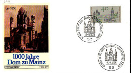 RFA Poste Obl Yv: 694 Mi:845 Mainzer Dom (TB Cachet à Date) Fdc Bonn 15-5-75 - 1971-1980