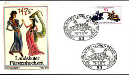 RFA Poste Obl Yv: 693 Mi:844 Landshuter Hochzeit (TB Cachet à Date) Fdc Bonn 15-5-75 - 1971-1980