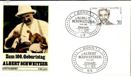 RFA Poste Obl Yv: 679 Mi:830 Albert Schweitzer Medecin (TB Cachet à Date) Fdc Bonn 15-1-75 - 1971-1980