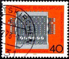RFA Poste Obl Yv: 627 Mi:778 Wilhelm Schickard Rechenmaschine (Beau Cachet Rond) - Used Stamps
