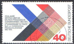 RFA Poste Obl Yv: 603 Mi:753 Vertrag über Deutsch-Französische Zusammenarbeit (TB Cachet Rond) - Used Stamps
