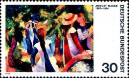 RFA Poste N* Yv: 665 Mi:816 August Macke (défaut Gomme) - Unused Stamps
