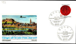 RFA Poste Obl Yv: 793 Mi:946 Sceau De L'Université De Tübingen (TB Cachet à Date) Fdc Bonn 16-8-77 - 1971-1980
