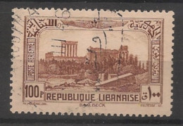 GRAND LIBAN - 1937-40 - Poste Aérienne PA N°YT. 74 - Baalbeck 100pi Brun - Oblitéré / Used - Usati