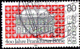 RFA Poste Obl Yv:1089 Mi:1257 400 Jahre Frankfurter Börse (TB Cachet Rond) Dents Courtes - Gebraucht