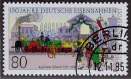 RFA Poste Obl Yv:1096 Mi:1264 Deutsche Eisenbahnen Johannes Scharrer Berlin 12-11-85 (TB Cachet Rond) - Gebraucht