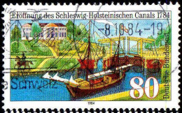 RFA Poste Obl Yv:1056 Mi:1223 Eröffnung Des Schleswig-Holsteinischen Canals 1784 (Beau Cachet Rond) - Gebraucht