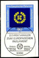 RFA Poste Obl Yv:1041 Mi:1209 2.Direktwahlen Zum Europäischen Parlament Fdc Sur Fragment (TB Cachet à Date) - 1981-1990