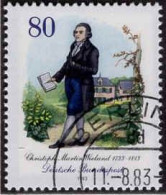 RFA Poste Obl Yv:1015 Mi:1183 Christoph Martin Wieland Poète (TB Cachet à Date) Berlin 11-8-83 - Used Stamps
