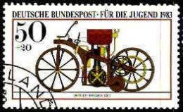 RFA Poste Obl Yv:1000 Mi:1168 Für Die Jugend Daimler-Maybach 1885 (Dents Courtes) Cachet Rond - Gebraucht