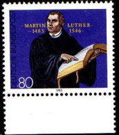 RFA Poste N** Yv:1025 Mi:1193 Martin Luther Reformateur (Bord De Feuille) - Unused Stamps