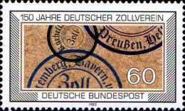 RFA Poste N** Yv:1027 Mi:1195 150 Jahre Deutscher Zollverein - Unused Stamps