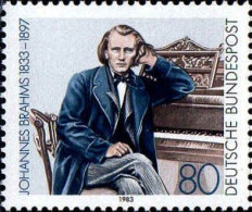 RFA Poste N** Yv:1009 Mi:1177 Johannes Brahms Compositeur - Unused Stamps