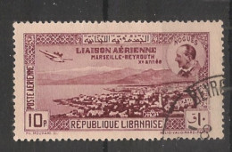 GRAND LIBAN - 1938 - Poste Aérienne PA N°YT. 79a - Dentelé 13,5 - Oblitéré / Used - Used Stamps