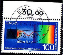 RFA Poste Obl Yv:1562 Mi:1733 Europa Entdeckung Der Quantentheorie Bord De Feuille (TB Cachet Rond) - Used Stamps