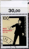 RFA Poste Obl Yv:1535 Mi:1703 Max Reinhardt Regisseur De Théatre Bord De Feuille (Beau Cachet Rond) - Used Stamps