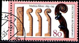 RFA Poste Obl Yv:1519 Mi:1688 Mathias Klotz Luthier (Beau Cachet Rond) - Used Stamps
