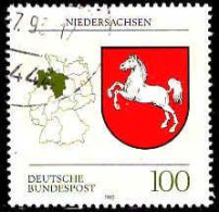RFA Poste Obl Yv:1518 Mi:1662 Niedersachsen Armoiries (cachet Rond) - Usados