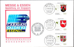 RFA Poste Obl Yv:1513-1518-1527 Caravan Salon 93 Essen 2-10-93 Lettre - Oblitérés