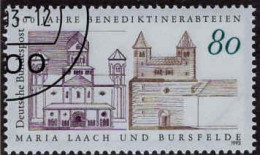 RFA Poste Obl Yv:1502 Mi:1671 Benediktierabteien Maria Laach & Bursfeld (Beau Cachet Rond) - Oblitérés