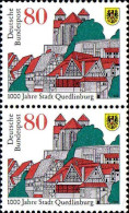 RFA Poste N** Yv:1597 Mi:1765 1000.Jahre Stadt Quedlinburg (Paire) - Neufs