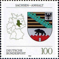 RFA Poste N** Yv:1570 Mi:1714 Sachsen-Anhalt Armoiries - Neufs
