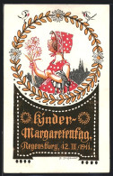 Künstler-AK Regensberg, Kinder-Margaretentag 1911, Mädchen Mit Puppe Und Margeriten  - Autres & Non Classés