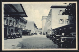 AK Heidelberg, Hotel Europe-Europahof / Der Europäische Hof, Besitzer Fritz Gabler, Autohof Mit Automobilen  - Heidelberg