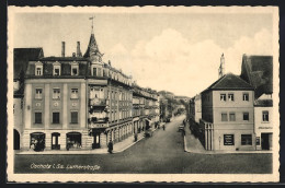 AK Oschatz I. Sa., Blick In Die Lutherstrasse  - Oschatz