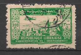 GRAND LIBAN - 1943 - Poste Aérienne PA N°YT. 89 - Avion 300pi Vert - Oblitéré / Used - Gebraucht