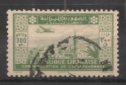 GRAND LIBAN - 1943 - Poste Aérienne PA N°YT. 89 - Avion 300pi Vert - Oblitéré / Used - Gebruikt