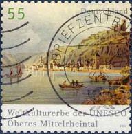 RFA Poste Obl Yv:2360 Mi:2304 Weltkulturerbe Der Unesco Oberes Mittelrheintal (TB Cachet Rond) - Usados