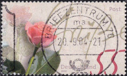 RFA Poste Obl Yv:2145 Mi:2321 Grüße Rosengruß (TB Cachet Rond) - Usados