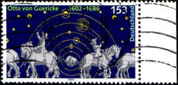 RFA Poste Obl Yv:2110 Mi:2282 Otto Von Guericke Scientifique Bord De Feuille (Lign.Ondulées) - Used Stamps