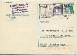 RFA Entier-P Obl Yv: 764 Mi:915A1 Postkarte Burg Eltz (TB Cachet à Date) Pirmasens 12-1-80 - Postkaarten - Gebruikt