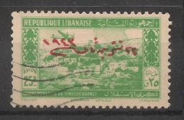 GRAND LIBAN - 1944 - Poste Aérienne PA N°YT. 91 - Avion 25pi Vert-jaune - Oblitéré / Used - Used Stamps
