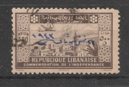 GRAND LIBAN - 1944 - Poste Aérienne PA N°YT. 96 - Avion 500pi Brun - Oblitéré / Used - Used Stamps