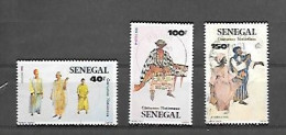 TIMBRE OBLITERE DU SENEGAL DE 1985 N° MICHEL 857 859/60 - Senegal (1960-...)