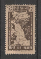 GRAND LIBAN - 1945 - Poste Aérienne PA N°YT. 97 - Chutes Du Litani 25c Sépia - Oblitéré / Used - Oblitérés